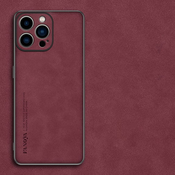 Case Designed for iPhone 13 Pro, Slim Fit Classic PU Leather Shockproof Anti-Slip Lightweight Wireless Charging Vintage Phone Case Cover for iPhone 13 Pro, Winered