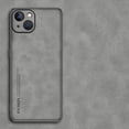 thumbnail image 1 of Case Designed for iPhone 15, Slim Fit Classic PU Leather Shockproof Anti-Slip Lightweight Wireless Charging Vintage Phone Case Cover for iPhone 15, Gray, 1 of 9