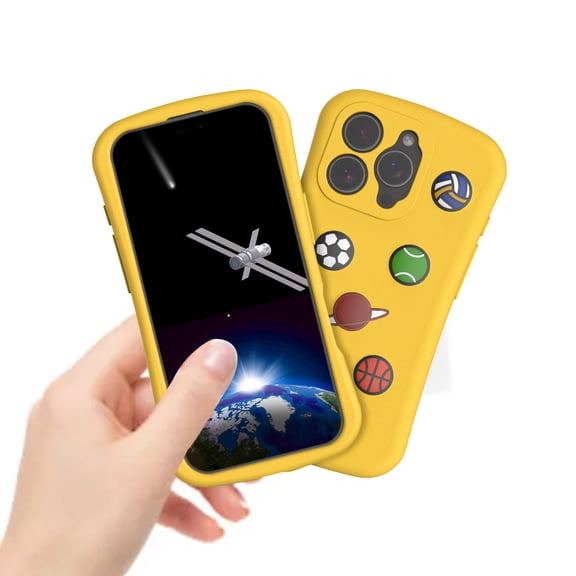 Case Designed for iPhone 16 Pro Max, Soft Flexible EVA Foam Material, Cute Pattern for Girls Boys Kids Drop Protective Lightweight Slim Shockproof Phone Cover for iPhone 16 Pro Max, Yellow