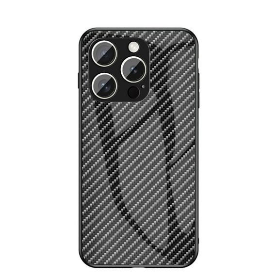Case Designed for iPhone 16 Pro Max, Tempered Glass Back +TPU Frame, Luxury Ultra Slim Lightweight Anti-Scratch Drop Protective Shockproof Anti-Fall Back Case for iPhone 16 Pro Max - Black