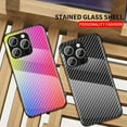 thumbnail image 1 of Case Designed for iPhone 16 Pro Max, Tempered Glass Back +TPU Frame, Luxury Ultra Slim Lightweight Anti-Scratch Drop Protective Shockproof Anti-Fall Back Case for iPhone 16 Pro Max - Blue, 1 of 10