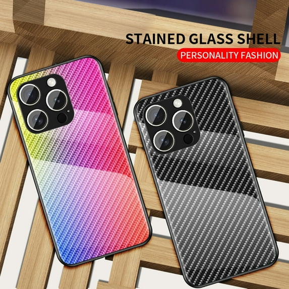 Case Designed for iPhone 16 Pro Max, Tempered Glass Back +TPU Frame, Luxury Ultra Slim Lightweight Anti-Scratch Drop Protective Shockproof Anti-Fall Back Case for iPhone 16 Pro Max - Blue