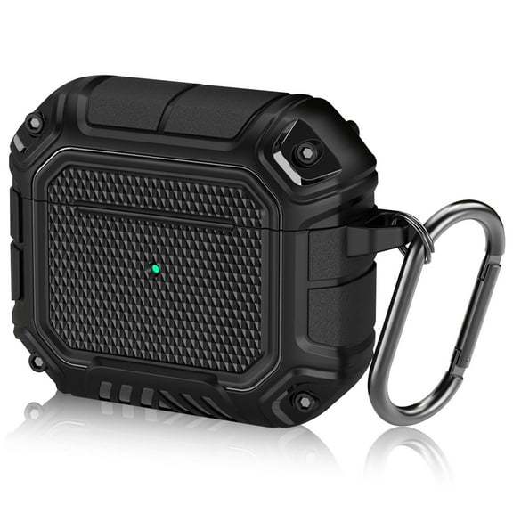 Case Fit for Airpods 3 Generation,DISEN Shockproof Full-Body Protective Cover with Keychain, Skin Protector Compatible with AirPods 3rd Gen, Front LED Visible