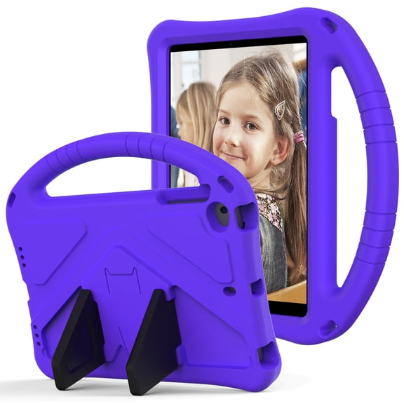 Case Fit for Apple iPad Mini 5th Generation / Mini 4 / Mini 3 / Mini 2 / Mini 1 7.9" Tablet - Lightweight Cute Pattern Handle Stand Kids Child Shock Drop Proof Protective Cover, Purple