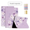 thumbnail image 1 of Case Fit for iPad 7th/8th/8th Gen 10.2", Slim Smart Shell Multi-angle Viewing Kickstand Cover with Flower Pattern, with Auto Wake/Sleep Magnetic Case for iPad 2019/2020/2021,Purple Magnolia, 1 of 6