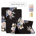 thumbnail image 1 of Case Fit for iPad 7th/8th/8th Gen 10.2", Slim Smart Shell Multi-angle Viewing Kickstand Cover with Flower Pattern, with Auto Wake/Sleep Magnetic Case for iPad 2019/2020/2021,Black Flower Bush, 1 of 6