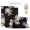 thumbnail image 1 of Case Fit for iPad Pro 11 2022/2021/2020/2018, Slim Lightweight Smart Shell Multi-angle Viewing Kickstand Cover with Flower Pattern, with Auto Wake/Sleep Magnetic Case for iPad Air4/5,Black Flower Bush, 1 of 6
