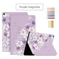 thumbnail image 1 of Case Fit for iPad Pro 11 2022/2021/2020/2018, Slim Lightweight Smart Shell Multi-angle Viewing Kickstand Cover with Flower Pattern, with Auto Wake/Sleep Magnetic Case for iPad Air4/5,Purple Magnolia, 1 of 6