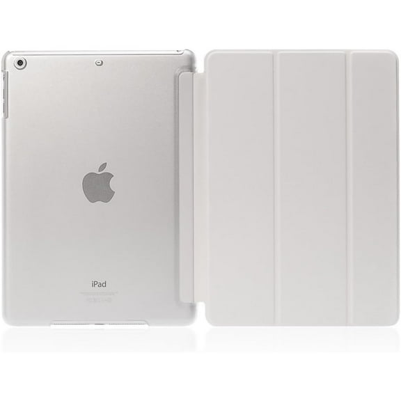 Case Fit iPadPro 10.5 - Translucent Frosted Back Protector with Slim Lightweight Smart Shell Stand Cover Fit Apple iPad Mini 1/2 / 3 Tablet, (with Auto Wake/Sleep) - White