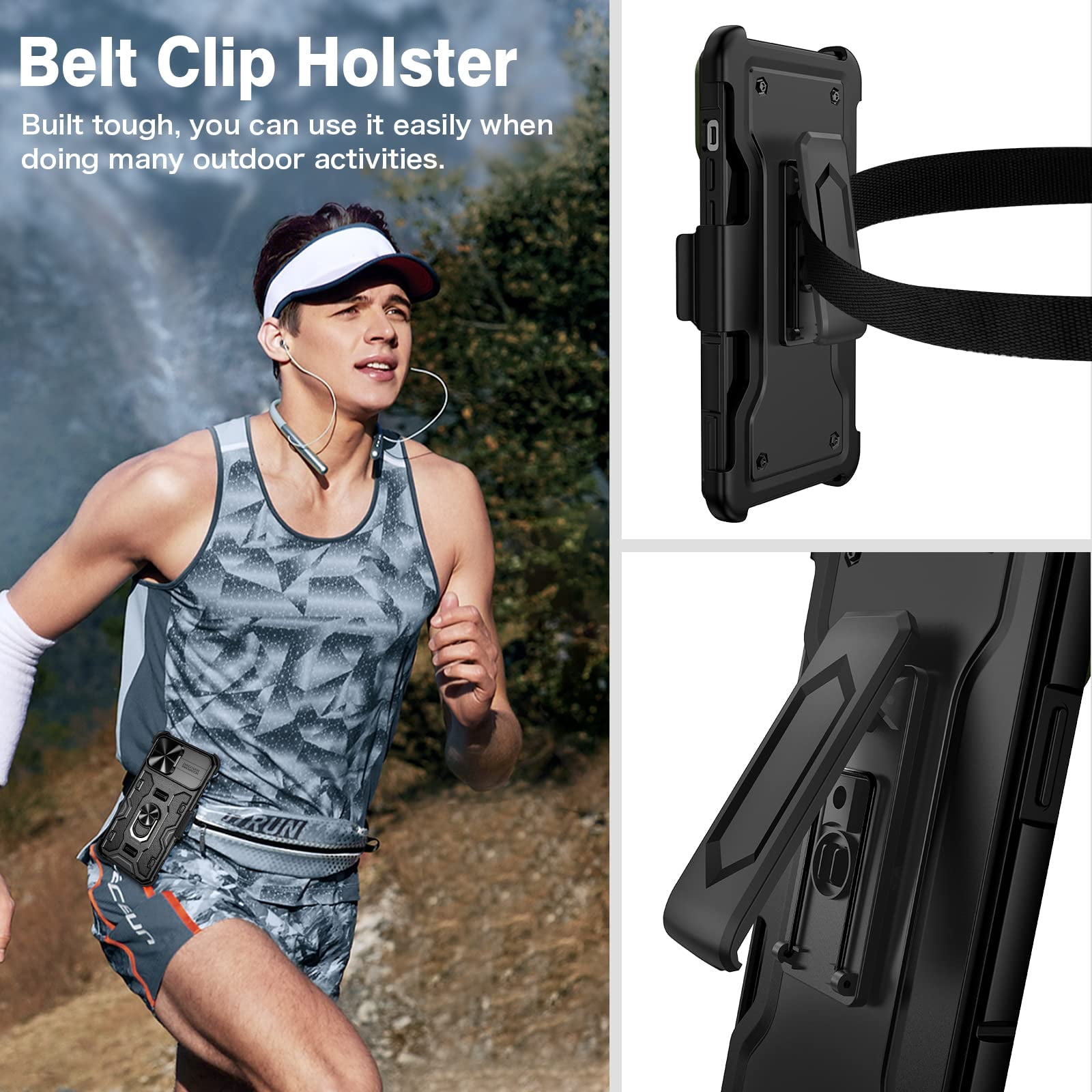 Case For 13/ 14 With Stand Slide Camera Cover & Belt Clip Holster Heavy ...