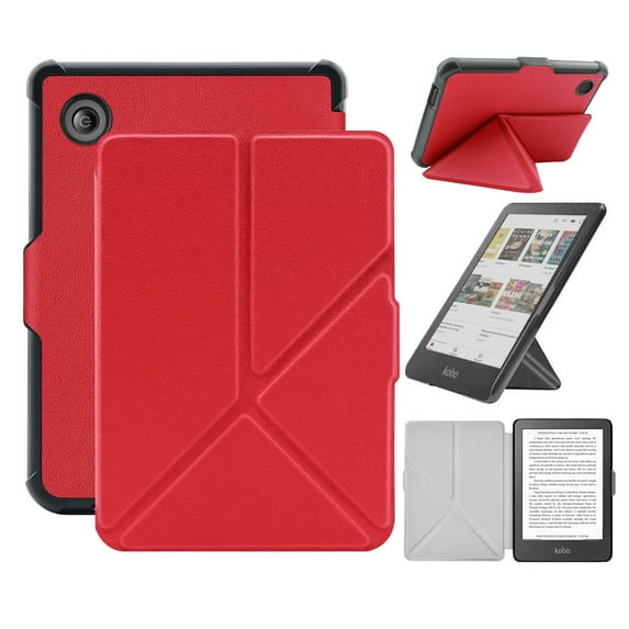 Case For 6" Kobo Clara Colour/BW (2024)/2E (2022) Ereader, Includes a Screen Protector - 6 Inch Premium PU Leather Cover with Auto Sleep/Wake