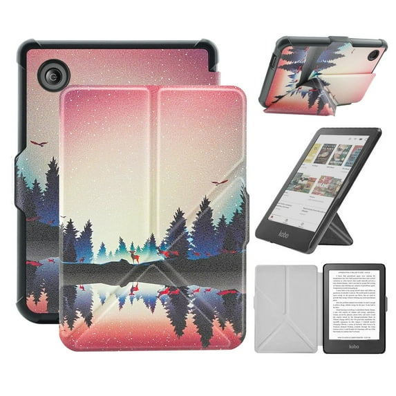 Case For 6" Kobo Clara Colour/BW (2024)/2E (2022) Ereader, Includes a Screen Protector - 6 Inch Premium PU Leather Cover with Auto Sleep/Wake
