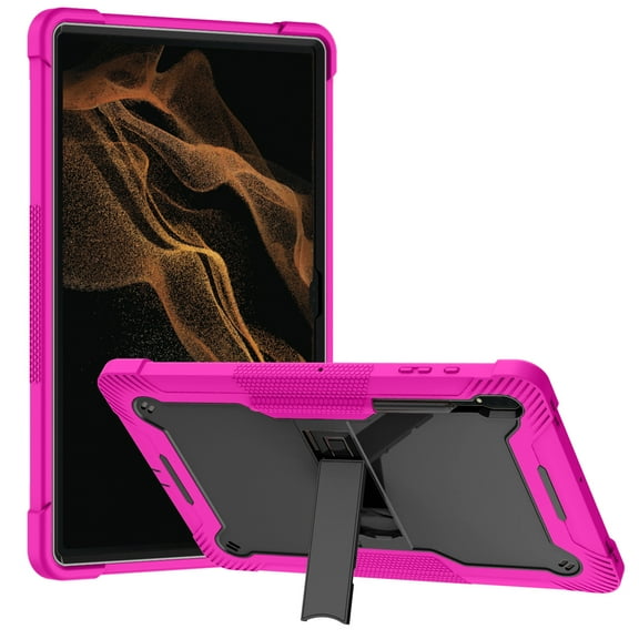 Case For Apple iPad Pro 12.9 inch (2021) Tough Tablet Strong with Kickstand Hybrid Heavy Duty High Impact Shockproof Protective Stand Tablet Cover [ Pink ]