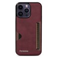 thumbnail image 1 of Case For Apple iPhone 14 Pro Max,Decase Ultra Slim Retro Style Minimalist PU Leather Phone Cover Durable Drop Protection Anti-Scratch Shockproof Case - winered, 1 of 6