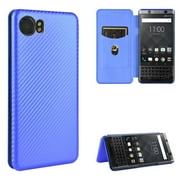Case for BlackBerry KEYONE Full Protection With Card Holder Kickstand Magnetic Carbon Fiber Card Insertion Leather Folio Flip Case