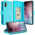 thumbnail image 1 of Case For Galaxy A32 5G Leather Flip Pouch Wallet Case Cover Folio [Kickstand] for Girls Women Phone Cases For Galaxy A32 5G Case - Teal, 1 of 5