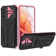 thumbnail image 1 of Case For Galaxy S22 Plus,Military Grade [Built-in Kickstand] With Card Holder Dual-Layer Design Heavy Duty Shockproof Protection Phone Case For Samsung Galaxy S22 Plus 5G,6.6 Inch 2022 (Pink), 1 of 10