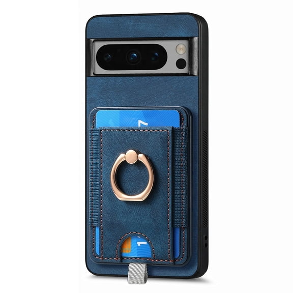Case For Google Pixel 8 Pro/Pixel 8 Retro Magnetic Solid Color Plug-in Holder Phone Case