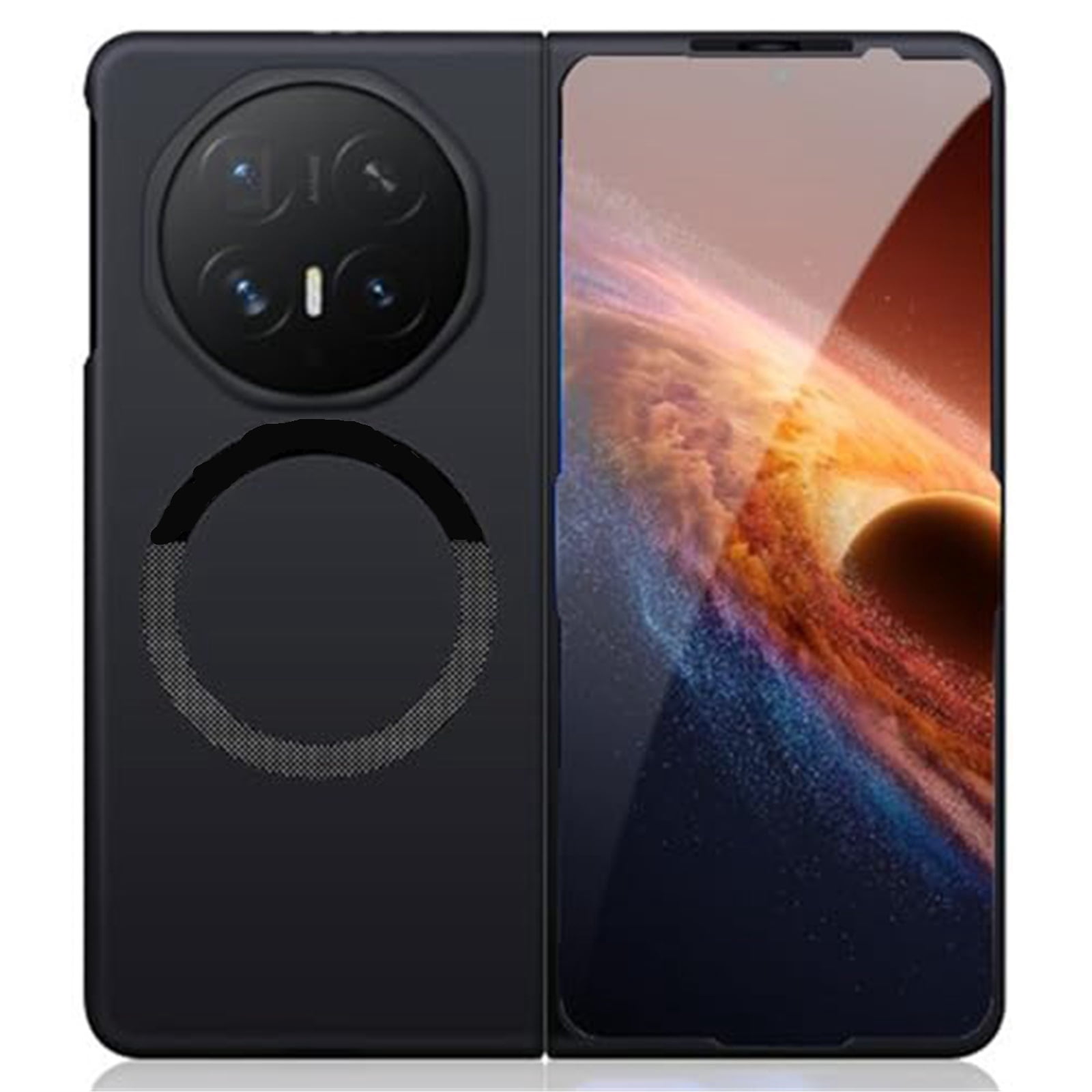 Case For Huawei Honor Magic V6, Magnetic Shell With Supports Wireless Charging Anti-Fall Ring Kickstand Cover