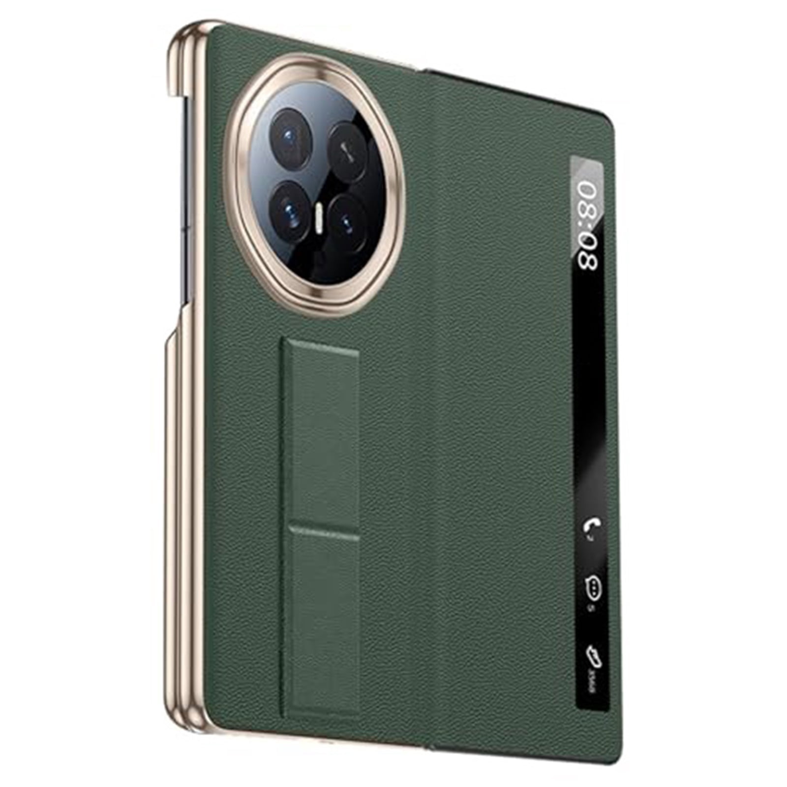 Case For Huawei Honor Magic V6, PU Leather Shell With Scratch-Resistant Smart View Window Folio Wristlet Holder Cover