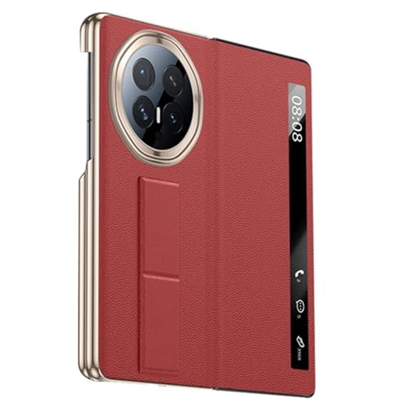 Case For Huawei Honor Magic V6, PU Leather Shell With Scratch-Resistant Smart View Window Folio Wristlet Holder Cover