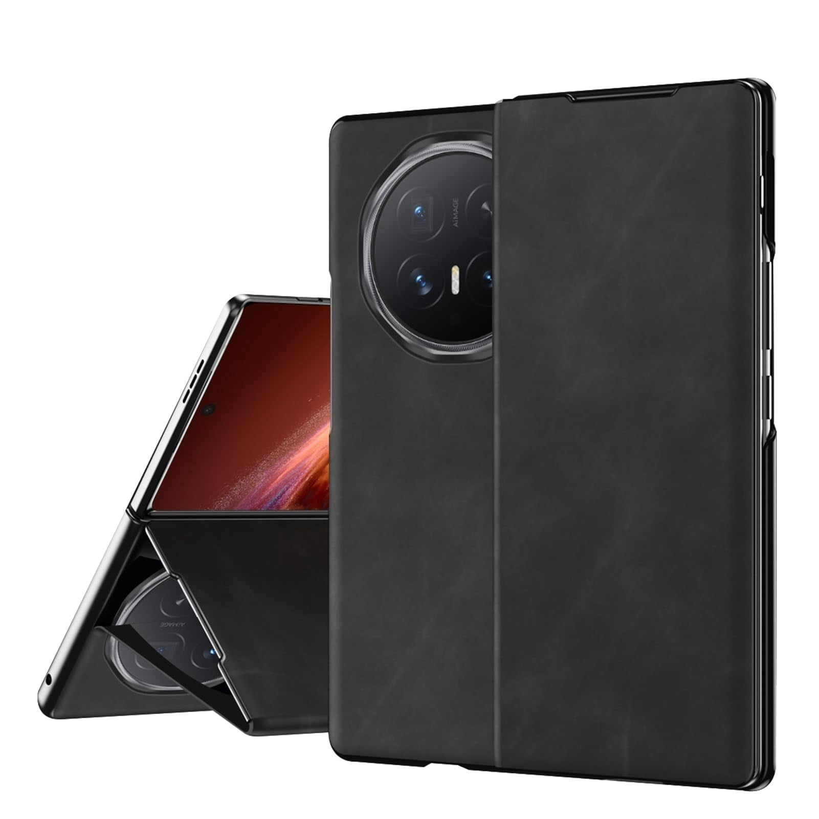Case For Huawei Honor Magic V6, Super Slim Shell With Scratch-Resistant Soft Silicone Screen Protector Kickstand Cover