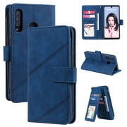 Case for Huawei P30 Lite PU Leather Magnetic Wallet Flip Folio Card Holder Kickstand Wristband