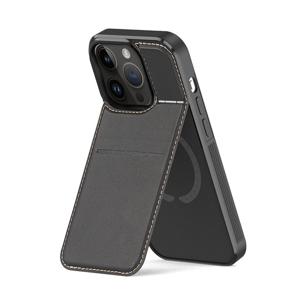 Case For IPhone 15/15 Pro Max/15 Pro/15 Plus, Card Holder With RFID Blocking, Shockproof Dropproof Dust-Proof Shell, Bracket Leather Rugged Cover