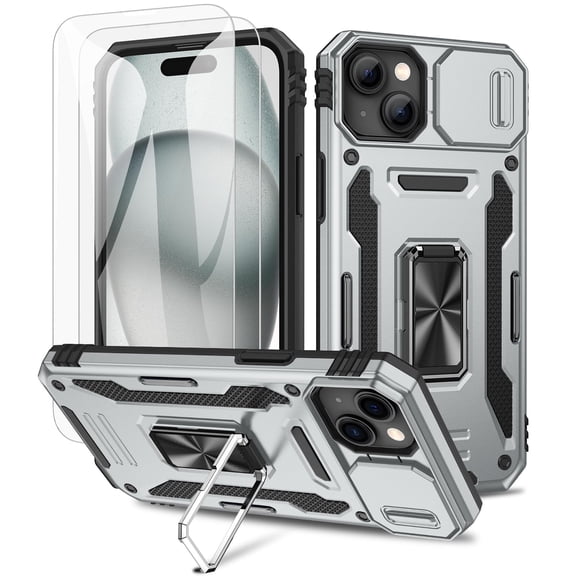 Case For IPhone 15 Pro Max/15 Pro/15 Plus/15 Built In Rotating Ring Bracket Magnetic Phone Case Anti Drop Phone Case