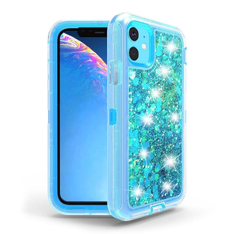 Case For IPhone 15Pro Max/15 Pro/15 Plus/15, Liquid Bling Sparkle Cover Floating Drop Clear