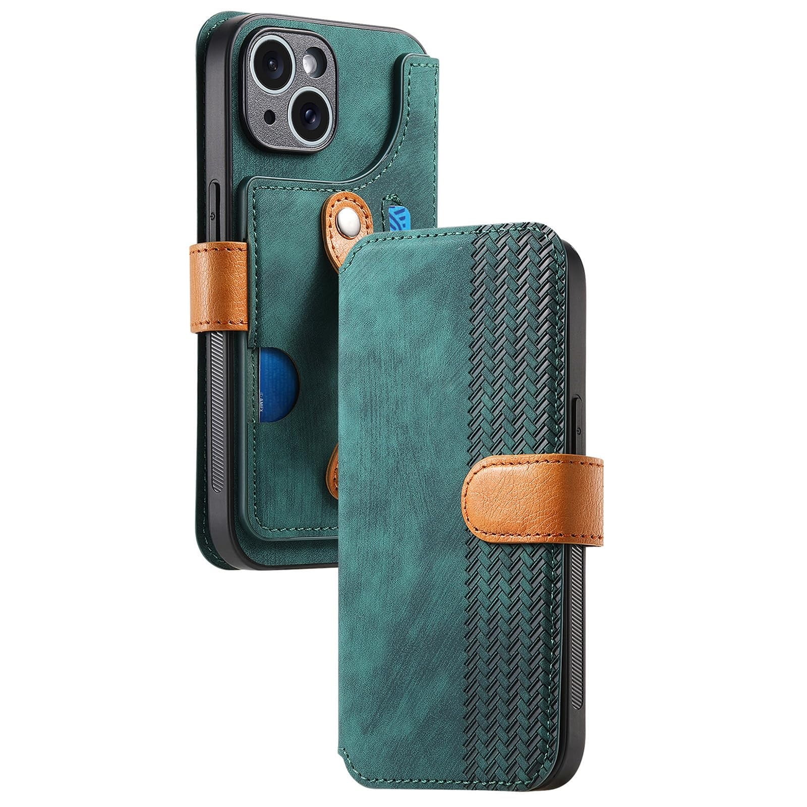 Case For IPhone 16/16 Plus/16 Pro/16 Pro Max, Flip Wallet Phone Case RFID Blocking Card Slot Cover Wrist Strap Anti-drop Leather Shell