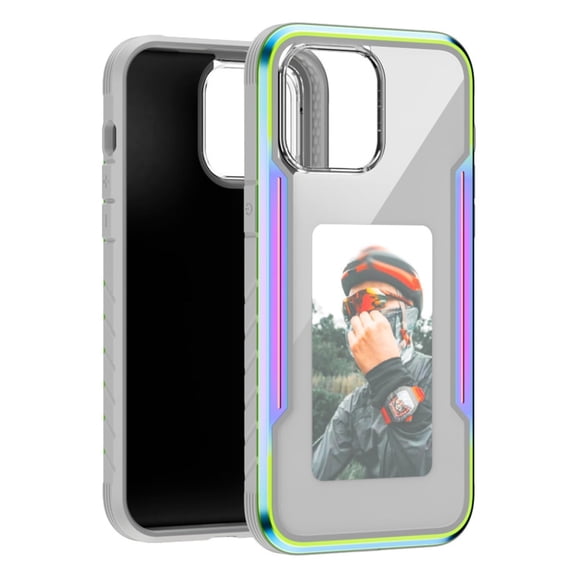 Case For IPhone 16/16 Pro/16 Pro Max/16 Plus, Smart DIY Wallpaper Change Phone Cover Metal Wireless Charging Case Drop-proof Shock-absorbing Shell