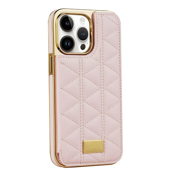 Case For IPhone 16/16 Pro Max/16 Pro/16 Plus, Card Holder Metal Magnetic Cover PU Wallet Leather Shell Kickstand Drop Protection Case
