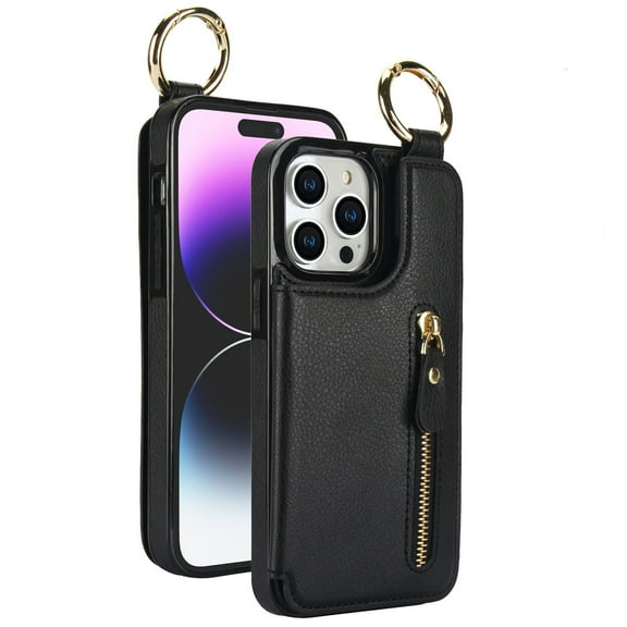 Case For IPhone 16/16Plus/16Pro/16Pro Max, Invisible Bracket Card Slot Shell 360 Rotating Finger Ring Cover Anti-Slip Interior Case