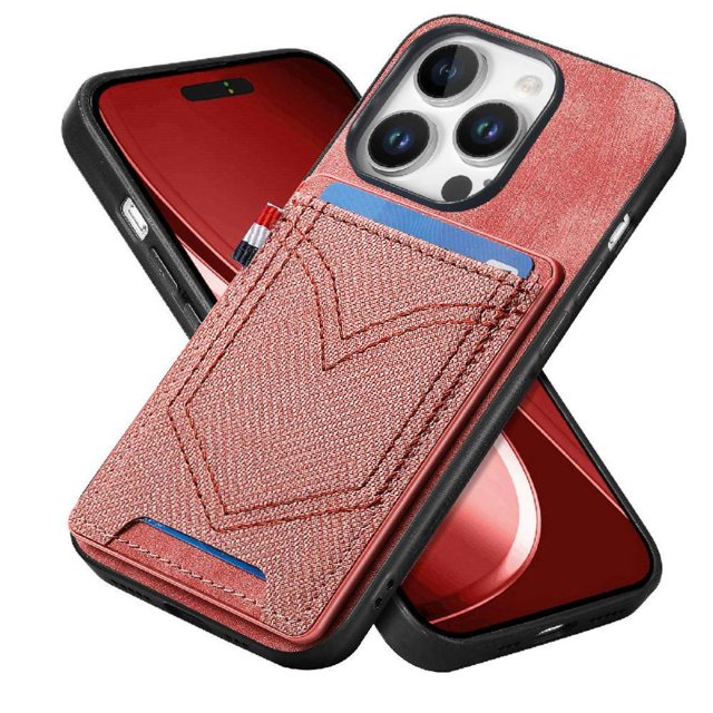 Case For IPhone 16 Pro Car Mount Jeans Pocket Design Crad Slot