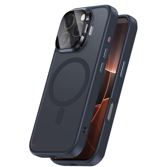Case For IPhone 16 Pro Max/16 Pro/16, Magnetic Frosted Not Yellowing Case Full Wrap Lens Stand Cover Wireless Charging Drop-proof Shell