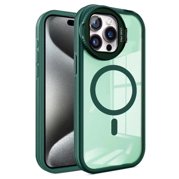 Case For IPhone 16 Pro Max/16 Pro/16 Plus/16, Drop-proof Wireless Charging Shell Flip Camera Stand Slim Cover Transparent Not Yellowing Case