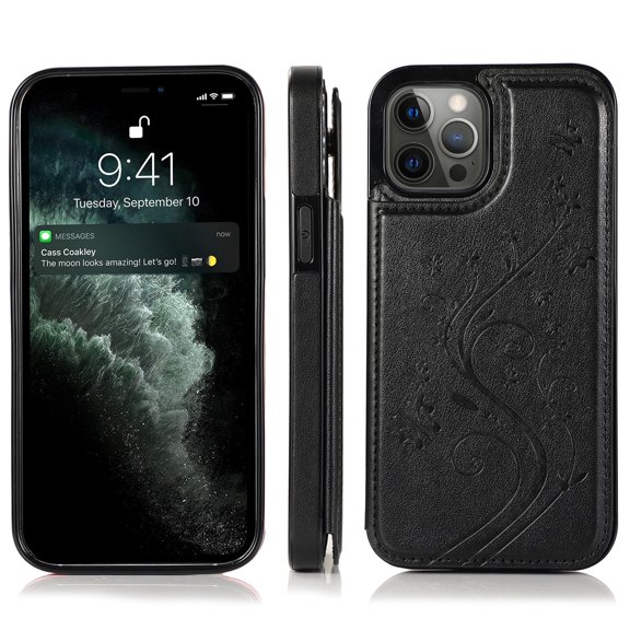 Case For IPhone 16 Pro Max/16 Pro/16 Plus/16, Magnetic Closure Shell Printed Case Double Button Wallet Cover