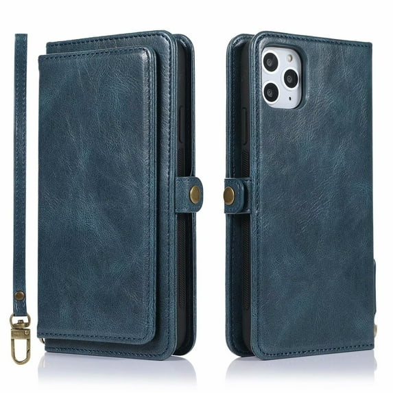 Case For IPhone 16 Pro Max/16 Pro/16 Plus/16, Magnetic Suction Cover Drop-proof Wallet Storage Case Shockproof Leather Shell