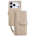 thumbnail image 1 of Case For IPhone 17 Pro Max/17 Pro/17 Air/17, Magnetic Wallet Case Flip Zipper Card Slots Cover Leather Shockproof Shell, 1 of 7