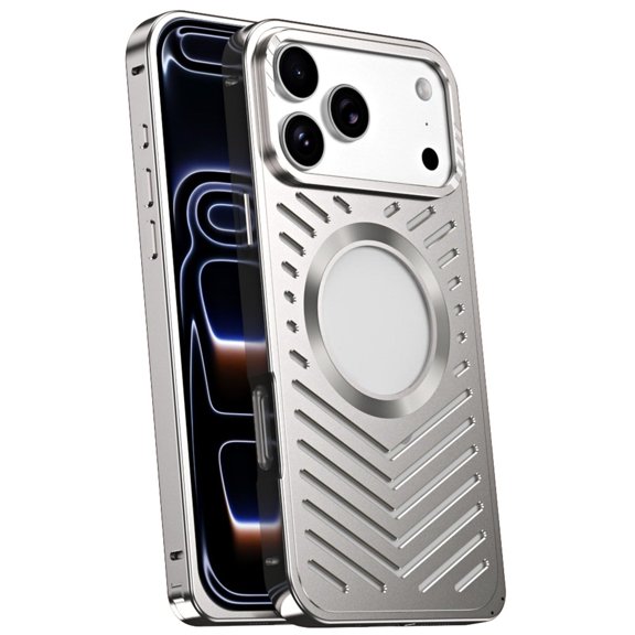 Case For IPhone 17 Pro Max/17 Pro/17 Air/17, Metal Shell With Heat Dissipation Wireless Charging Cover