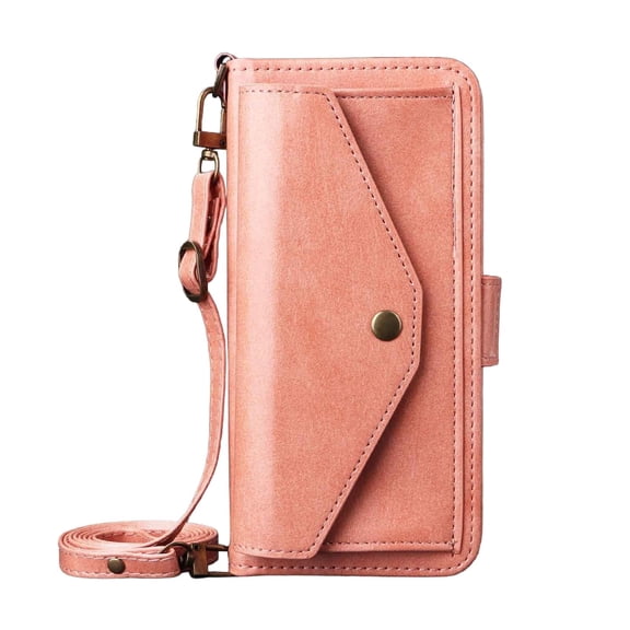 Case For IPhone 17 Pro Max/17 Pro/17 Air/17, PU Leather Shell Adjustable Detachable Lanyard Card Insertion Kickstand Cover