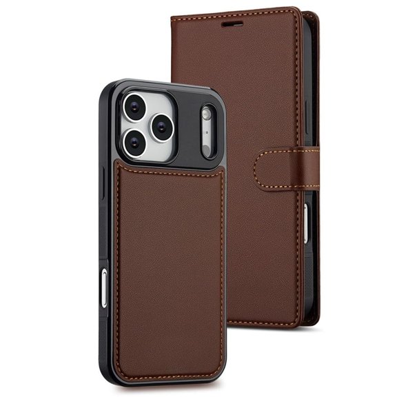Case For IPhone 17 Pro Max/17 Pro/17 Air/17, PU Leather Shell With Non-Slip Card Insertion Holder Cover