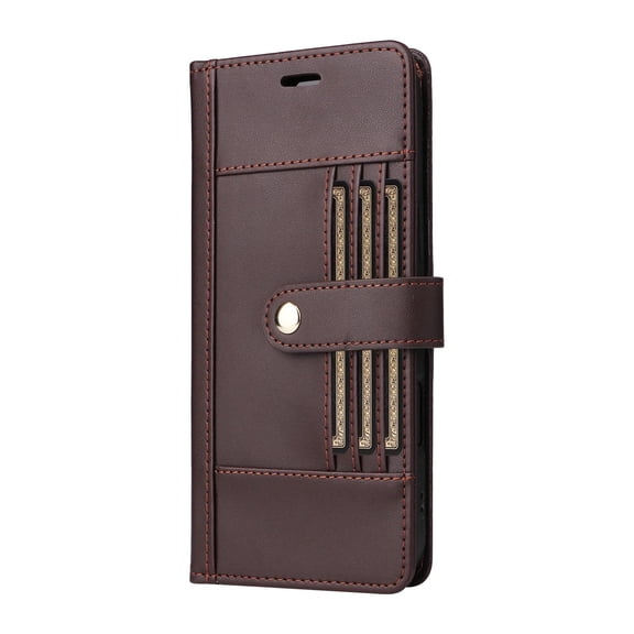 Case For IPhone 17 Pro Max/17 Pro/17 Air/17, PU Leather Shell With Scratch-Resistant Card Slot Wristlet Holder Cover