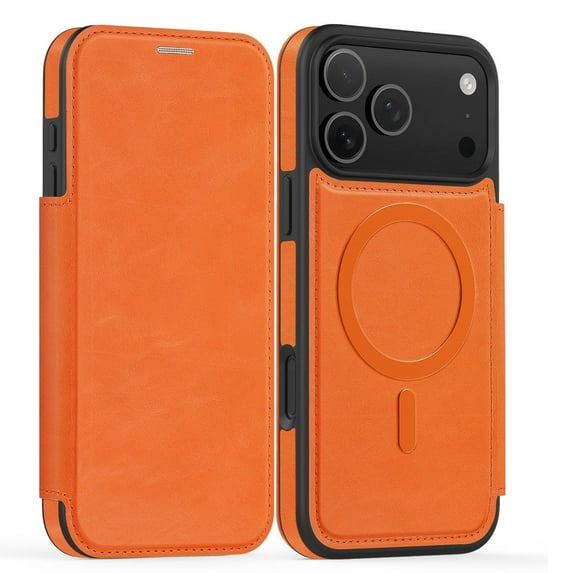 Case For IPhone 17 Pro Max/17 Pro/17 Air/17, PU Leather Shell With Wireless Charging Fentes Cartes RFID Blocking Cover