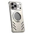 thumbnail image 1 of Case For IPhone 17 Pro Max/17 Pro/17, Minimalist Personality Metal Case Slim Magnetic Stand Cover Hollowing Frameless Shell, 1 of 8