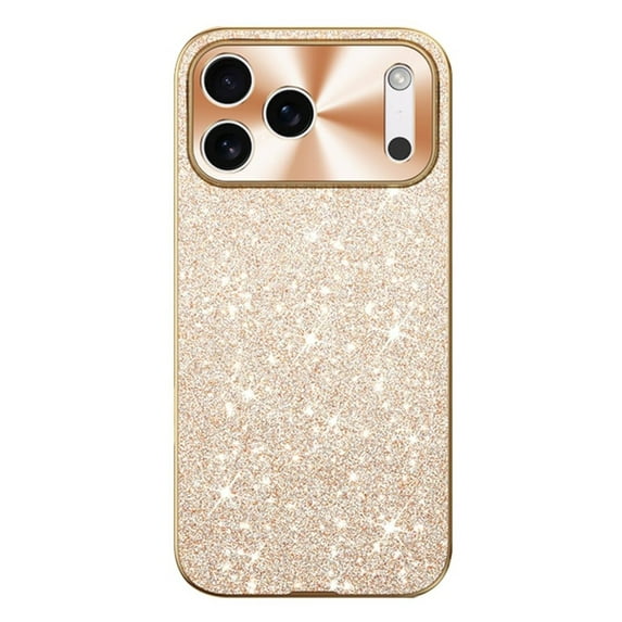 Case For IPhone 17 Pro Max/17 Pro/Air/17, Full Camera Lens Protection Cover Electroplated Gold Edge Glitter Case Electroplated Shocks Shell