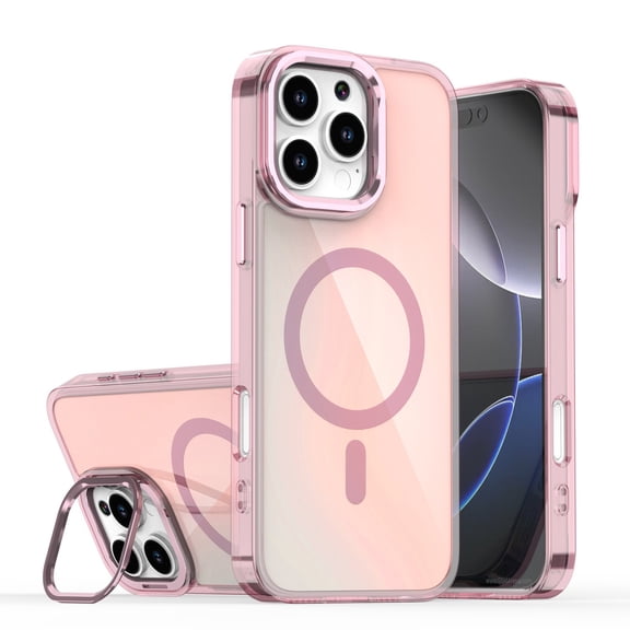 Case For Iphone 16 /16 Plus/16 Pro/16 Pro Max, Magnetic Stand Case Never Yellowing Protector Cover