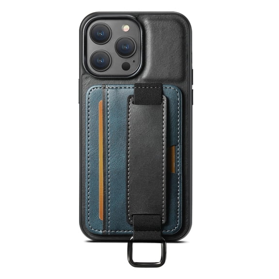 Case For Iphone 16 Pro Max/16 Plus/16 Pro/16, Wrist Strap Slim Cover, Back Card Slot And Hanging Ring Shockproof Shell