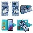 thumbnail image 1 of Case For Moto G Power 2021 Detachable Magnetic Wallet Pu Leather Cover Flap Closure Snap-on Book Style Cases Cash Pocket with Card Slots Holder Wrist Strap 2 in 1 Folio Snow Wolf, 1 of 3